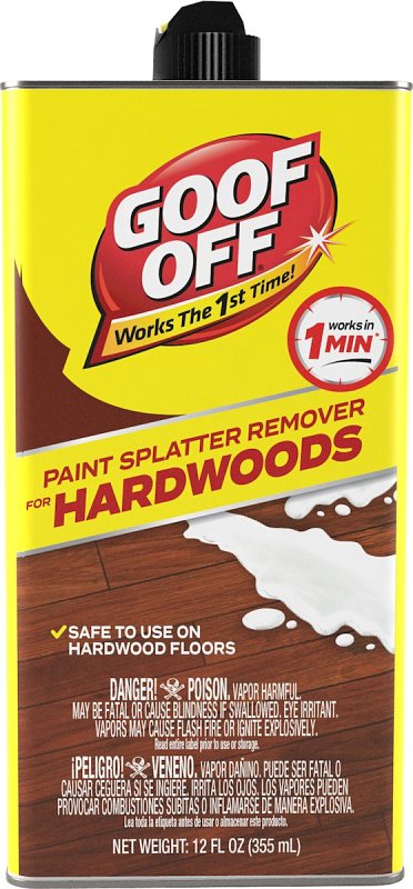 GOOF OFF Goof Off FG900 Paint Splatter Remover, Liquid, Aromatic, Clear/Yellow, 12 oz