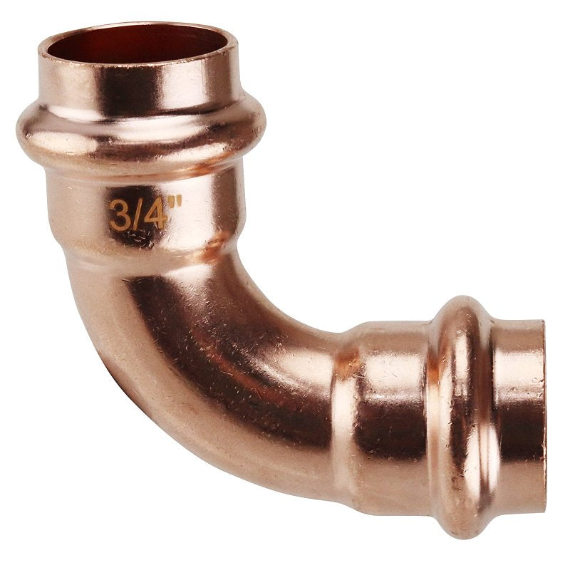 APOLLO Apollo XPRE3415JR Elbow, 3/4 in, Press Fit, 90 deg Angle, Copper, 300 psi Pressure