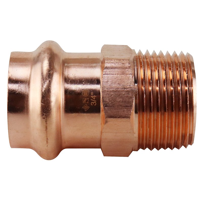 APOLLO Apollo XPRMA34 Adapter, 3/4 in, MPT x Press-Fit, Copper, 300 psi Pressure PLUMBING, HEATING & VENTILATION APOLLO