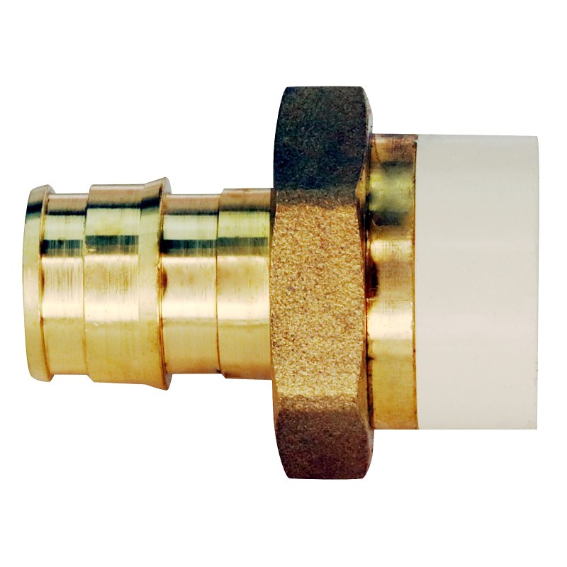 APOLLO Apollo EPXCPVC12 Straight Adapter, 1/2 in, Slip x PEX, PEX-A, Brass, 180 psi Pressure PLUMBING, HEATING & VENTILATION APOLLO