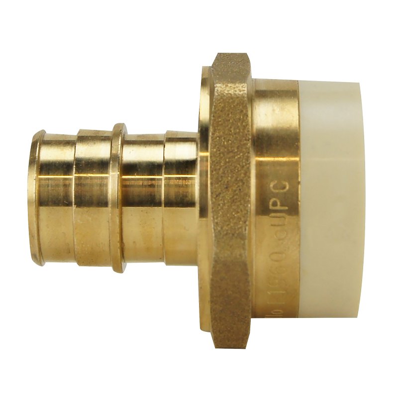 APOLLO Apollo EPXPVC34 Straight Adapter, 3/4 in, PEX x PVC, PEX-A, Brass, SCH 40 Schedule, 200 psi Pressure PLUMBING, HEATING & VENTILATION APOLLO