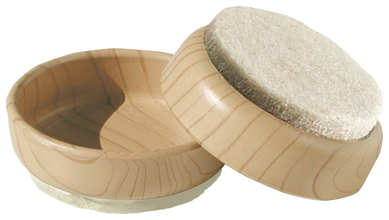 SHEPHERD Shepherd Hardware 9364 Caster Cup, Round, 2-3/8 in Dimensions, Felt Cloth, 4/PK HARDWARE & FARM SUPPLIES SHEPHERD