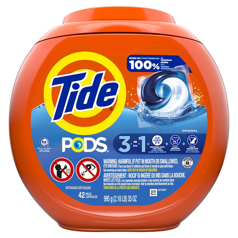 TIDE Tide Pods Series 995 Laundry Detergent, 42, Liquid, Original