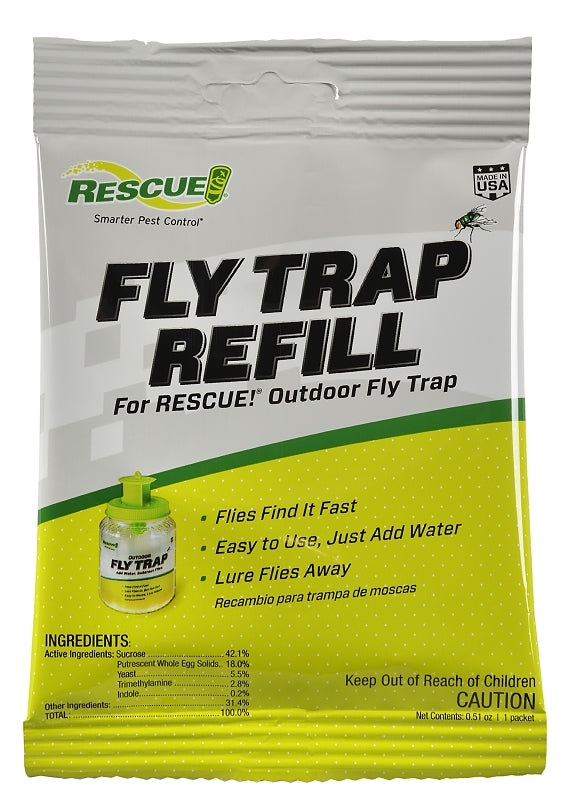 RESCUE Rescue FTA-DB12 Fly Trap Attractant, Solid, Musty, 0.51 oz Refill Pack LAWN & GARDEN RESCUE