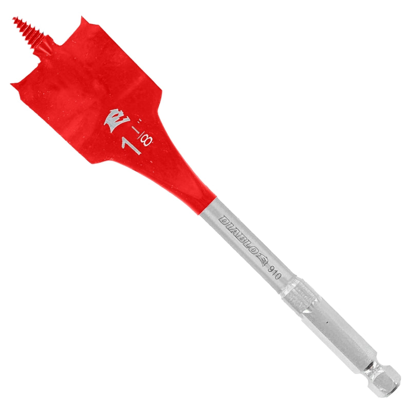 DIABLO Diablo SPEEDemon DSP2140 Spade Drill Bit, 1-1/8 in Dia, 6 in OAL, 10 mm Dia Shank, Hex Shank TOOLS DIABLO