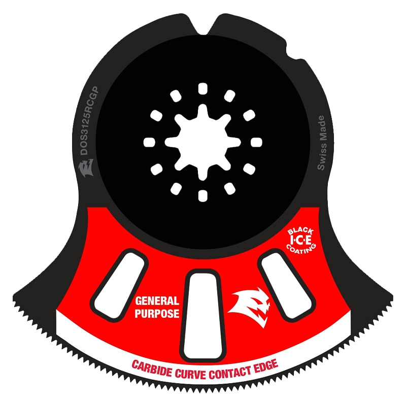 DIABLO Diablo AMPED Demo Demon Starlock DOS3125RCGP Oscillating Blade, 3-1/8 in, 1-3/16 in D Cutting, Carbide Grit TOOLS DIABLO