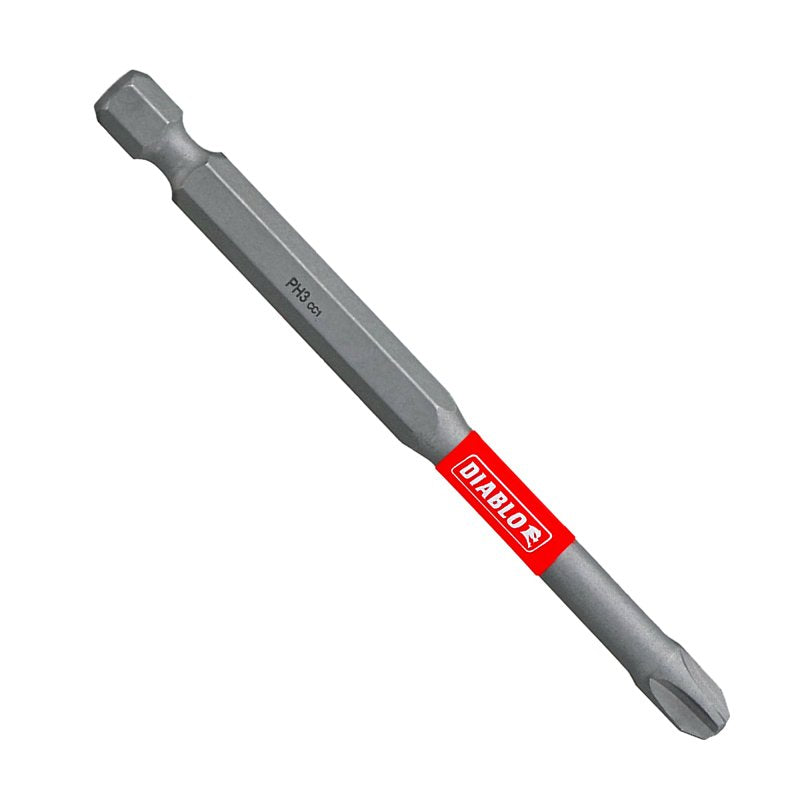 DIABLO Diablo DPH335P1 Drive Bit, #3 Drive, Phillips Drive, 1/4 in Shank, Hex Shank, 3-1/2 in L TOOLS DIABLO
