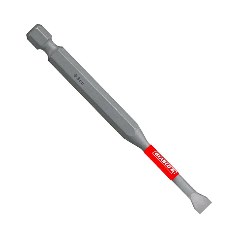 DIABLO Diablo DSL6835P1 Drive Bit, #6 to 8 Drive, Slotted Drive, 1/4 in Shank, Hex Shank, 3-1/2 in L TOOLS DIABLO