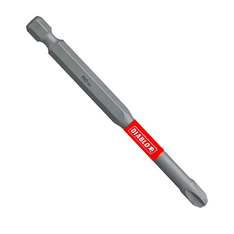 DIABLO Diablo DPH335P2 Drive Bit, #3 Drive, Phillips Drive, 1/4 in Shank, Hex Shank, 3-1/2 in L TOOLS DIABLO