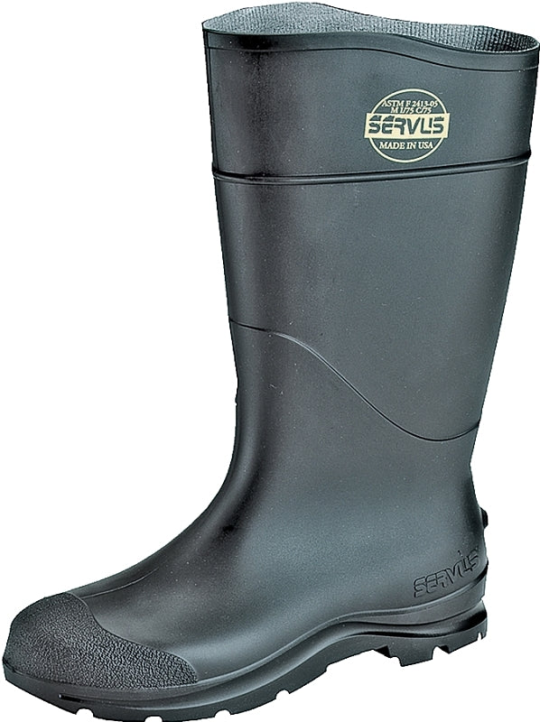 PQ FOOTWEAR LLC Servus 18822-13 Non-Insulated Knee Boots, 13, Black, PVC Upper, Insulated: No