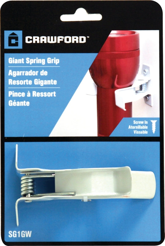 CRAWFORD Crawford SG1GW Spring Grip Clip, Giant, Steel, White