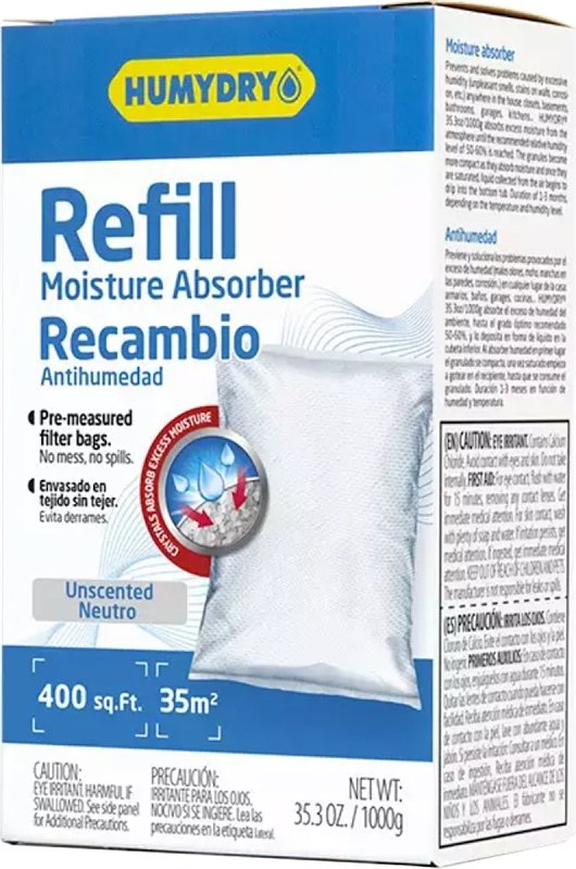HUMEX Humydry USA60001C12 Moisture Absorber Refill, 35.3 oz, Granular, Neutral