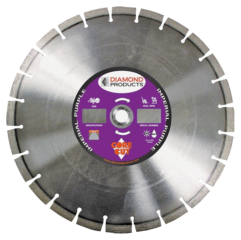 DIAMOND PRODUCTS Diamond Products 15379 Circular Saw Blade, Universal Arbor, Diamond Cutting Edge, 14 in Dia TOOLS DIAMOND PRODUCTS