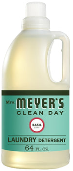 MRS MEYERS Mrs. Meyer's Clean Day 14831 Laundry Detergent, 64 oz Bottle, Liquid, Basil