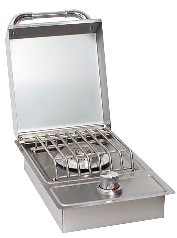 BULL Bull 60008 Drop-In Single Side Burner, 12-1/2 in W x 5-3/4 in D x 20-1/2 in H Dimensions, 304 Stainless Steel OUTDOOR LIVING & POWER EQUIPMENT BULL