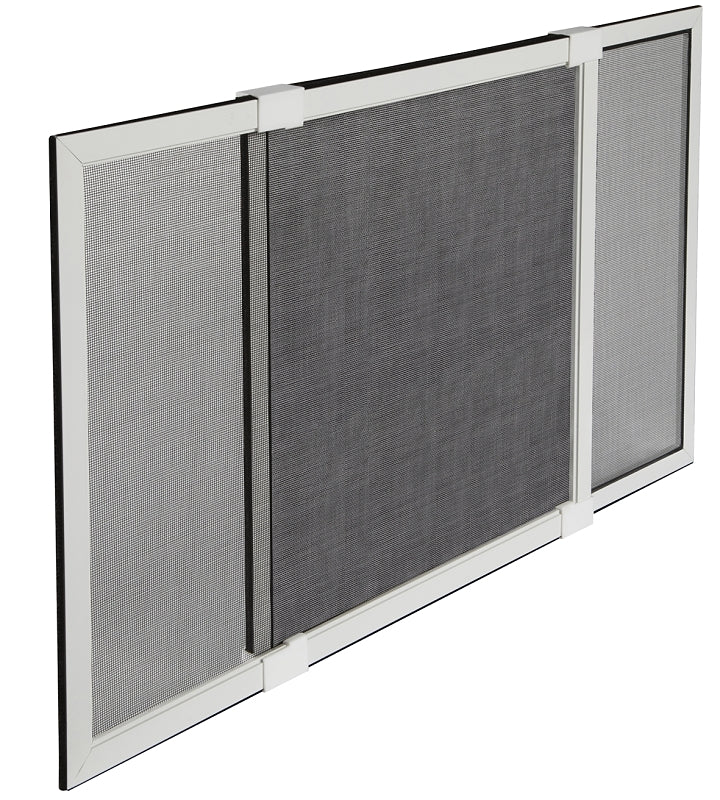 M-D M-D 14178 Window Screen, 15 in L, 20 to 37 in W, Aluminum/Fiberglass, White