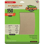 GATOR Gator 4442 Sanding Sheet, 11 in L, 9 in W, 150 Grit, Fine, Aluminum Oxide Abrasive PAINT GATOR