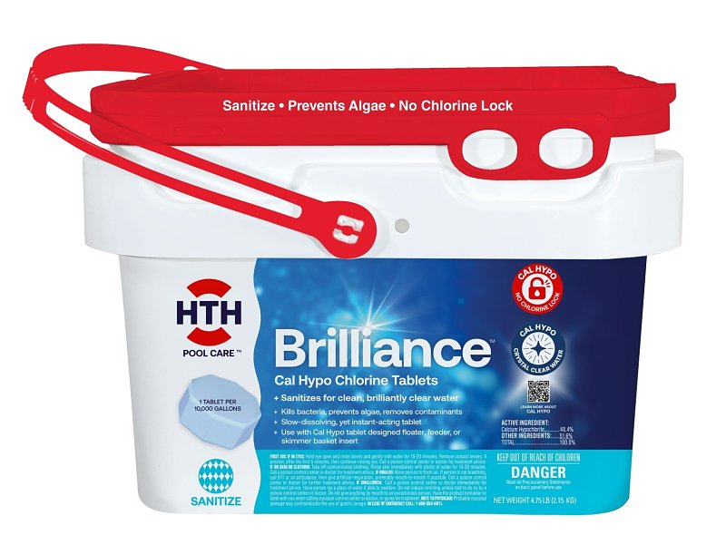 HTH HTH 28008 Brilliance Chlorinating Chemical, 4.75 lb Bucket, Tablet
