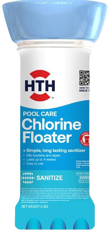 HTH HTH 42057 Chlorine Floater, Tablet, Bleach, Chlorine, 3 lb