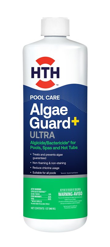 HTH HTH Algae Guard+ Ultra 67244 Algaecide, 1 qt, Blue