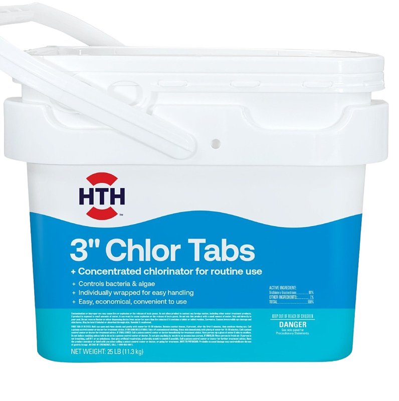 HTH HTH Pool Care 42059 Pool Chemical, 25 lb, Tablet, Chlorine Like, White