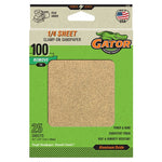 GATOR Gator 5132 Sanding Sheet, 5-1/2 in W, 4-1/2 in L, 100 Grit, Medium, Aluminum Oxide Abrasive, Paper Backing