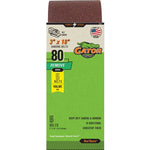 GATOR Gator 7032 Sanding Belt, 3 in W, 18 in L, 80 Grit, Medium, Aluminum Oxide Abrasive