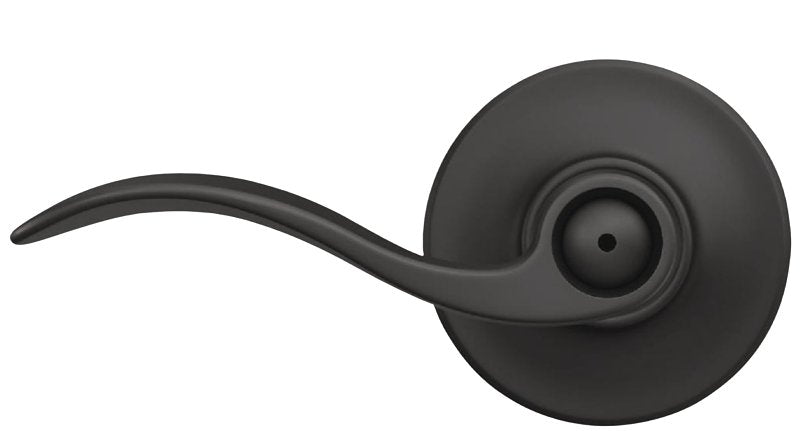 SCHLAGE LOCK Schlage Accent Series F40GACC622 Privacy Bed/Bath Door Handle, Lever Handle, Matte Black, Metal, Pushbutton HARDWARE & FARM SUPPLIES SCHLAGE LOCK