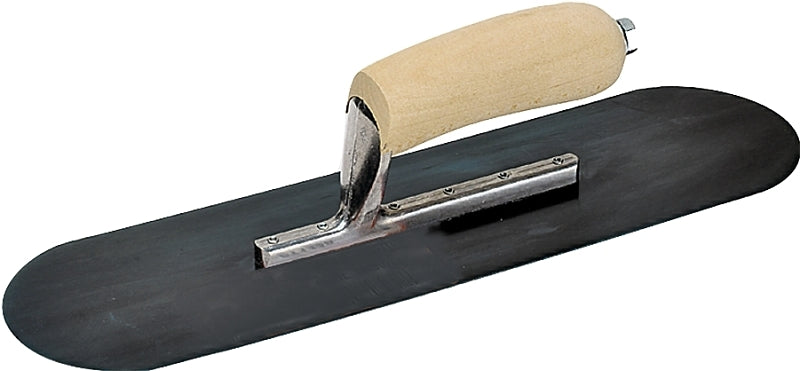 MARSHALLTOWN QLT PT144B Pool Trowel, Steel Blade, Curved Handle, Wood Handle, 4 in OAW