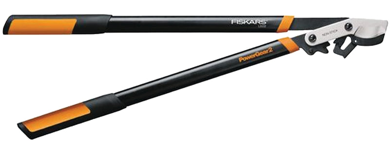 FISKARS Fiskars 394801-1001 Power Gear Lopper, 2 in Cutting Capacity, Bypass Blade, Steel Blade, Steel Handle, Round Handle