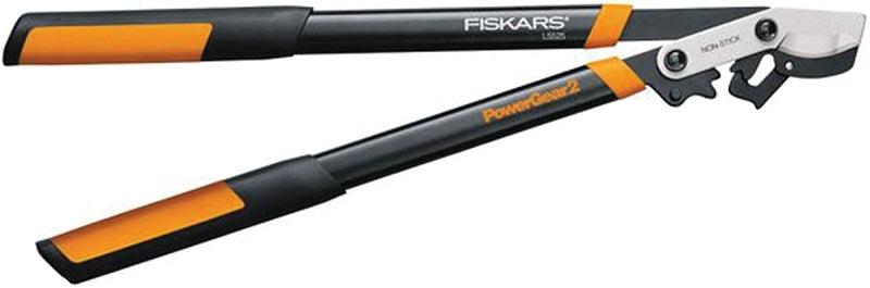 FISKARS Fiskars L5525 Power Gear Lopper, 1-3/4 in Cutting Capacity, Bypass Blade, Steel Blade, Steel Handle, Round Handle