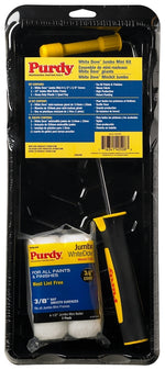 PURDY Purdy WhiteDove 14C810610 Paint Roller Kit, Jumbo Mini, Smooth Surface, Plastic, 4 -Piece PAINT PURDY