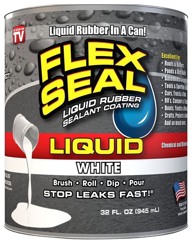 FLEX SEAL Flex Seal LFSWHTR32 Rubberized Coating, White, 32 oz