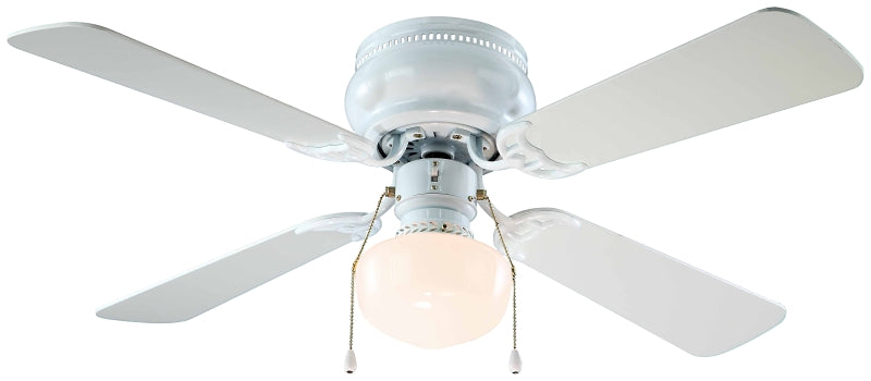 GT-INDUSTRIAL PRODUCTS Boston Harbor 42-742T-SH-EN-WH Ceiling Fan, 4-Blade, Bleached Oak/White Blade, 42 in Sweep, 3-Speed, With Lights: Yes ELECTRICAL GT-INDUSTRIAL PRODUCTS