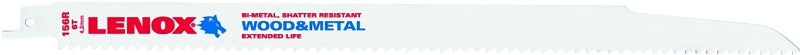 LENOX Lenox 20495B156R Reciprocating Saw Blade, Applicable Materials: Non-Ferrous Metal, Wood, 3/4 in W, 12 in L, 6 TPI TOOLS LENOX