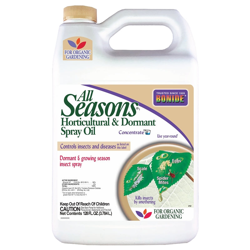 BONIDE Bonide All Seasons 212 Horticultural and Dormant Spray Oil, Liquid, Spray Application, 1 gal LAWN & GARDEN BONIDE