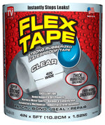 FLEX SEAL Flex Seal TFSCLRR0405 Repair Tape, 5 ft L, 4 in W, Clear HOUSEWARES FLEX SEAL
