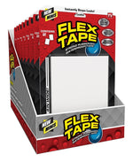 FLEX SEAL Flex Tape TFSWHTMINI Duct Tape, 4 in L, 3 in W, Plastic Backing, White HOUSEWARES FLEX SEAL