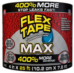 FLEX SEAL Flex Tape TFSMAXBLK04 Tape, 25 ft L, 4 in W, Rubber Backing, Black