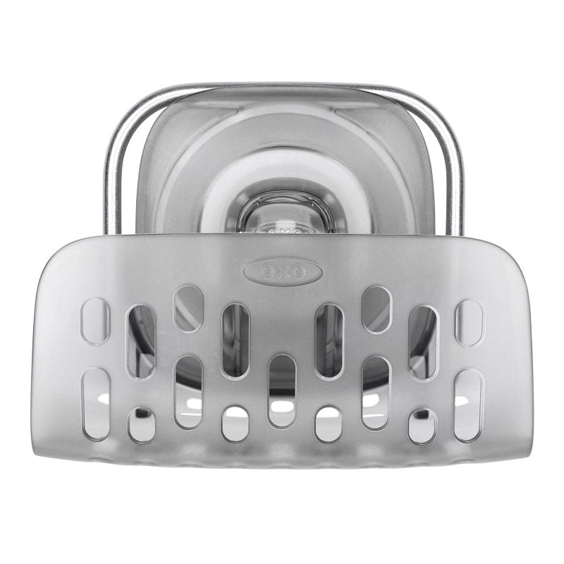 OXO INTERNATIONAL Good Grips StrongHold Series 13273500 Suction Sponge Holder, Stainless Steel, Gray, Suction Mounting HOUSEWARES OXO INTERNATIONAL