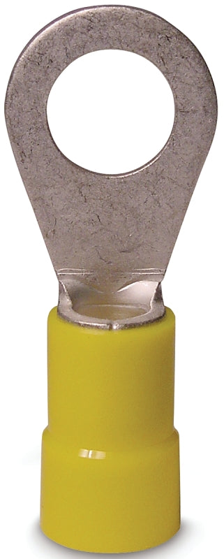 GB Gardner Bender 20-107 Ring Terminal, 600 V, 12 to 10 AWG Wire, 12 to 1/4 in Stud, Vinyl Insulation, Copper Contact
