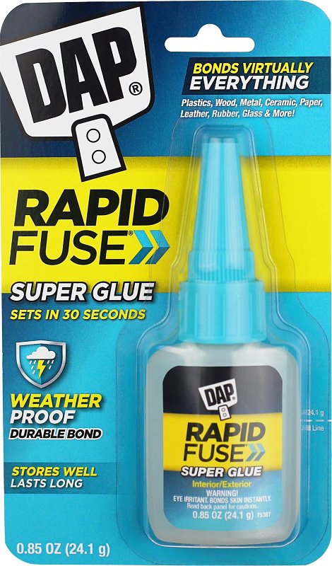 DAP DAP RapidFuse 00155 Super Glue, Liquid, Sharp, Clear, 0.85 oz Bottle PAINT DAP
