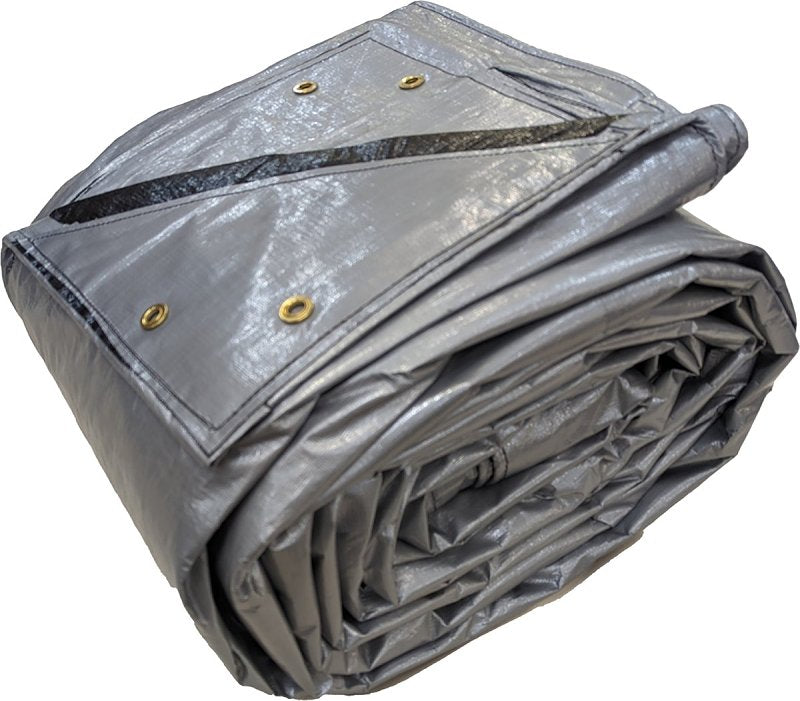 DIZE Dize Weathermaster HD2536 Hay Bale Cover, 25 ft L, 36 ft W, Polyethylene, Black/Silver