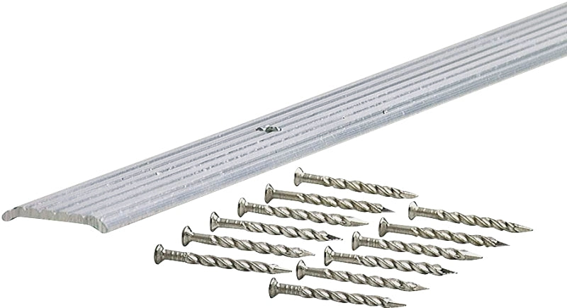 M-D M-D 78121 Seam Binder, 72 in L, 3/4 in W, Fluted Surface, Aluminum, Silver