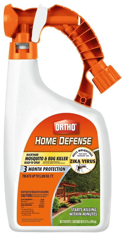 ORTHO Ortho 437806 Mosquito and Bug Killer, Liquid, Spray Application, 32 oz Bottle LAWN & GARDEN ORTHO