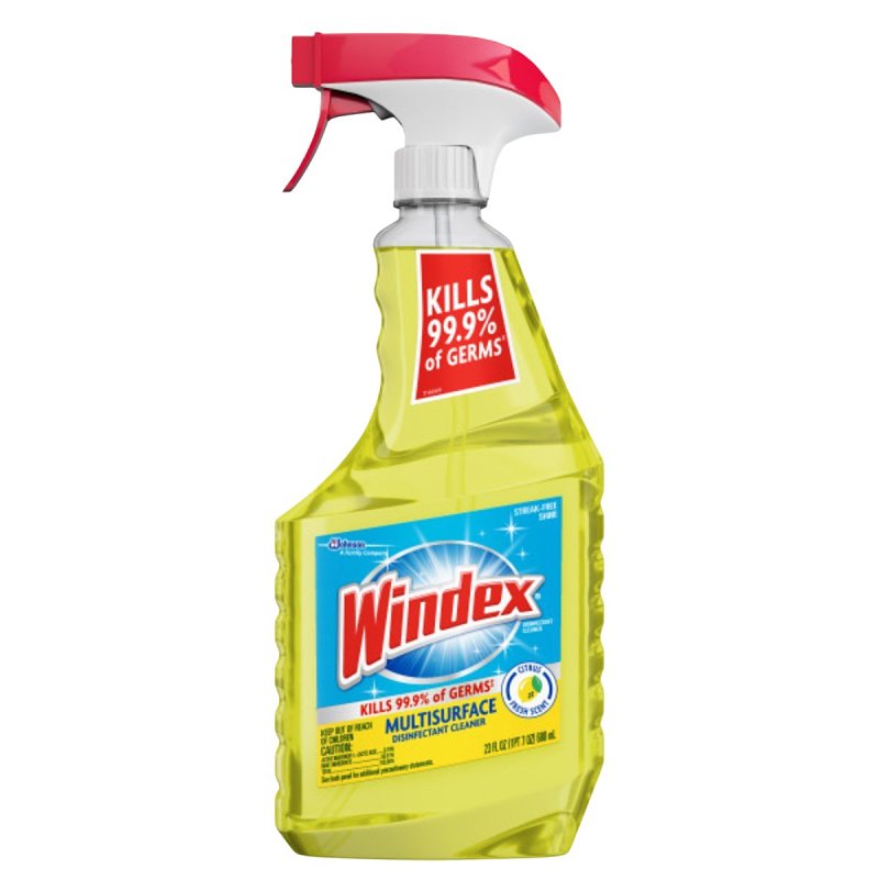 WINDEX Windex 70251 Cleaner, 23 oz Spray Bottle, Liquid, Citrus, Yellow CLEANING & JANITORIAL SUPPLIES WINDEX