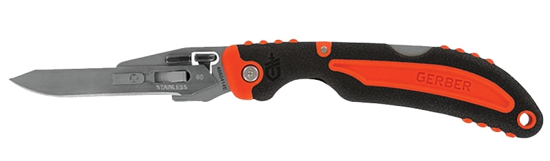 GERBER Gerber 31-002736N Folding Pocket Knife, 2.8 in L Blade, Orange Handle
