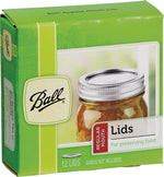 BALL Ball 1440032000 Canning Jar Lid, 2.4 oz Capacity, Steel, Silver Cap/Lid HOUSEWARES BALL