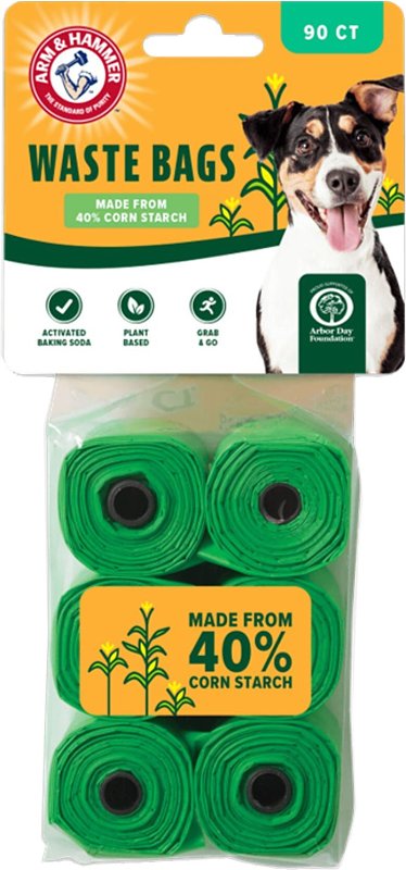 ARM AND HAMMER Arm & Hammer 71091 Waste Bag, Cornstarch, Green PET & WILDLIFE SUPPLIES ARM AND HAMMER