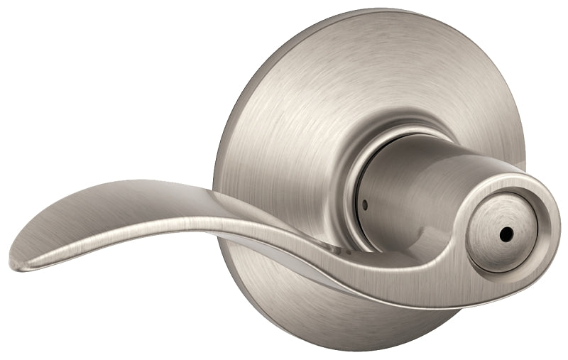 SCHLAGE LOCK Schlage F Series F40V ACC 619 Privacy Lever, Mechanical Lock, Satin Nickel, Metal, Residential, 2 Grade HARDWARE & FARM SUPPLIES SCHLAGE LOCK